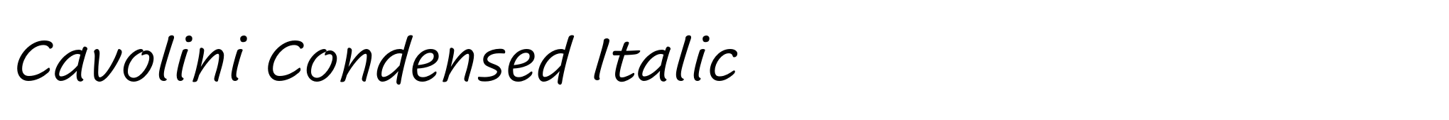 Cavolini Condensed Italic image